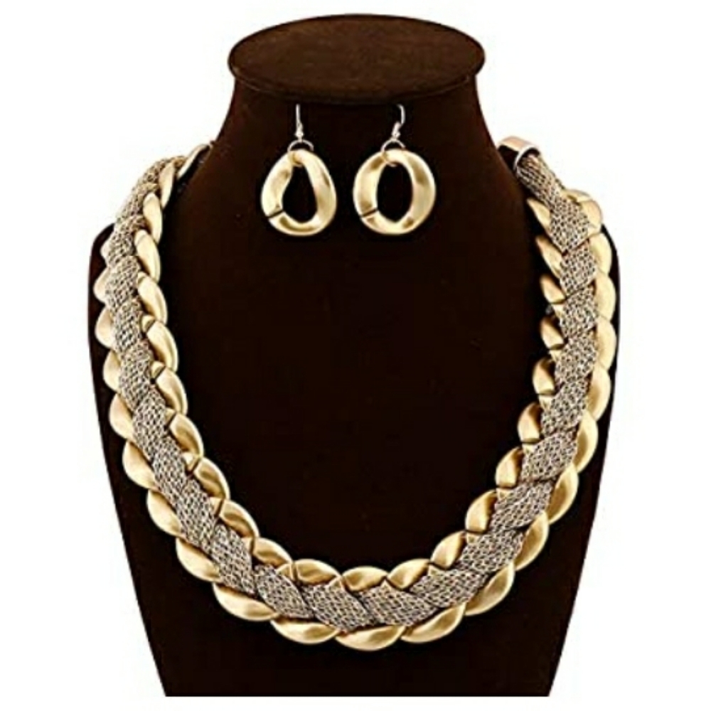 Designer Necklace Golden Thread - Picture 3 of 5